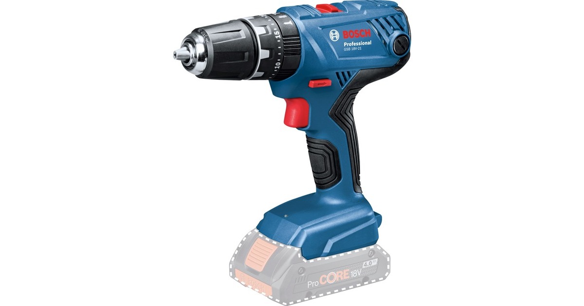 Bosch Akku-Schlagbohrschrauber GSB 18V-21 Professional solo, 18Volt, Schlagbohrmaschine(blau/schwarz, ohne Akku und Ladegerät)