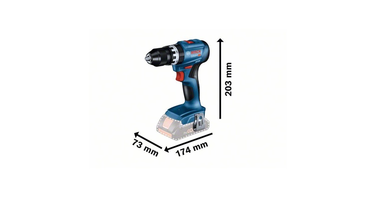 Bosch Akku-Schlagbohrschrauber GSB 18V-45 Professional, 18Volt(blau/schwarz, 2x Li-Ionen Akku 3,0Ah, in L-BOXX)