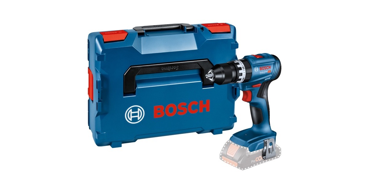 Bosch Akku-Schlagbohrschrauber GSB 18V-45 Professional solo, 18Volt(blau/schwarz, ohne Akku und Ladegerät, in L-BOXX)