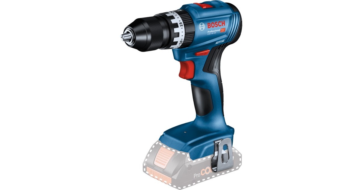 Bosch Akku-Schlagbohrschrauber GSB 18V-45 Professional solo, 18Volt(blau/schwarz, ohne Akku und Ladegerät, in L-BOXX)