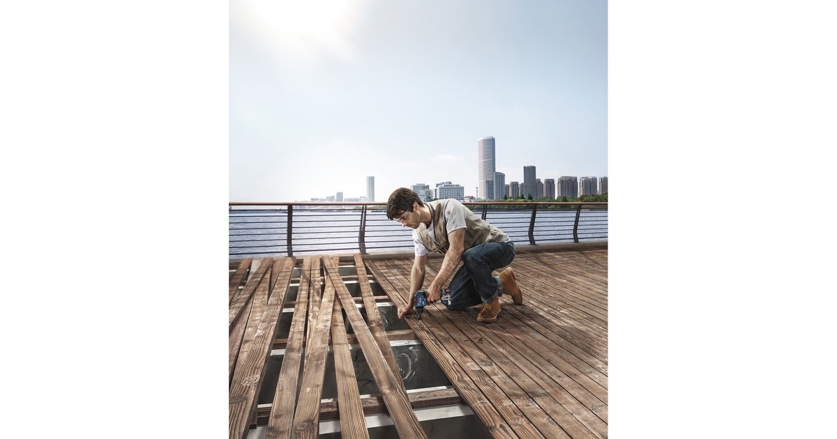 Bosch Akku-Schlagbohrschrauber GSB 18V-55 Professional, 18Volt, Schlagbohrmaschine(blau/schwarz, 2x Li-Ion Akku ProCORE18V 4,0Ah, L-BOXX)