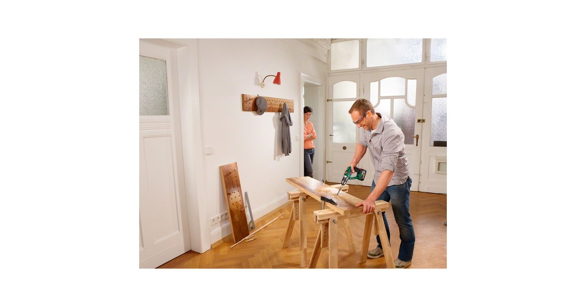 Bosch Akku-Schlagbohrschrauber PSB 18 LI-2 Ergonomic, 18Volt(grün/schwarz, 2x Li-Ionen Akku 2,5Ah, POWER FOR ALL ALLIANCE)