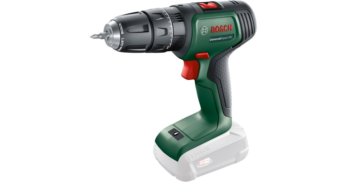 Bosch Akku-Schlagbohrschrauber UniversalImpact 18V(grün/schwarz, ohne Akku und Ladegerät, POWER FOR ALL ALLIANCE)