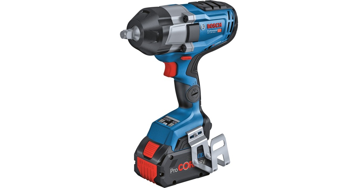 Bosch Akku-Schlagschrauber BITURBO GDS 18V-1000 C Professional, 18Volt(blau/schwarz, 2x Akku ProCORE18V 5,5Ah, 1/2