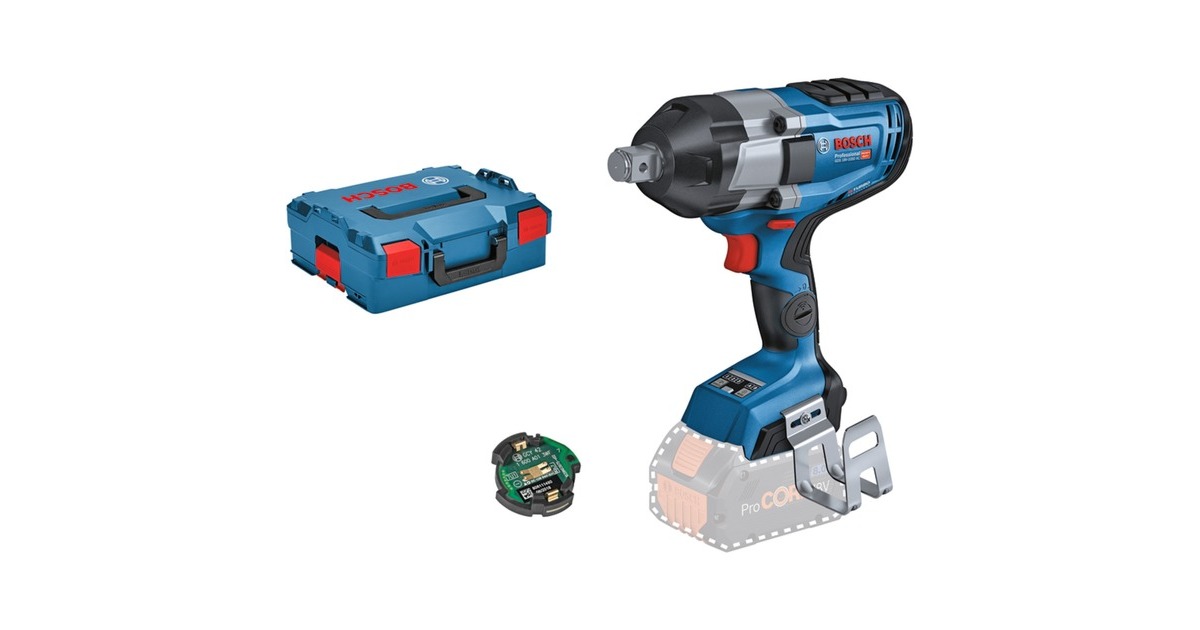 Bosch Akku-Schlagschrauber BITURBO GDS 18V-1050 HC Professional solo, 18Volt(blau/schwarz, Bluetooth Modul, ohne Akku und Ladegerät, 3/4", in L-BOXX)