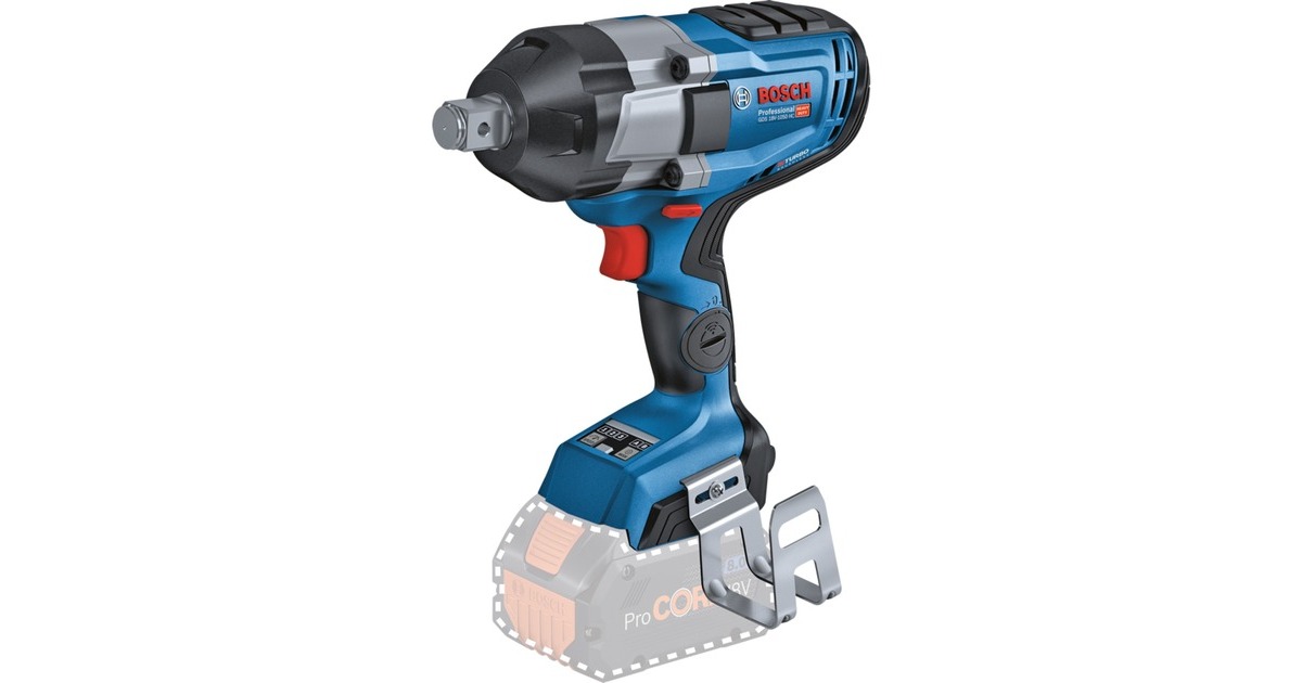 Bosch Akku-Schlagschrauber BITURBO GDS 18V-1050 HC Professional solo, 18Volt(blau/schwarz, Bluetooth Modul, ohne Akku und Ladegerät, 3/4