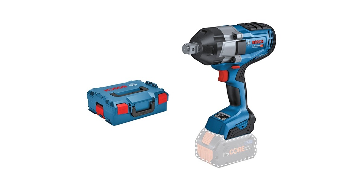 Bosch Akku-Schlagschrauber BITURBO GDS 18V-1050 H Professional solo, 18Volt(blau/schwarz, ohne Akku und Ladegerät, 3/4", in L-BOXX)