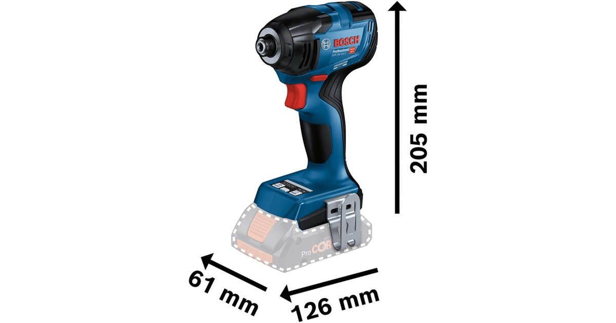 Bosch Akku-Schlagschrauber GDR 18V-210 C Professional solo, 18Volt(blau/schwarz, ohne Akku und Ladegerät)