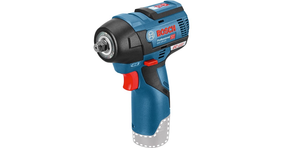 Bosch Akku-Schlagschrauber GDS 12V-115 Professional solo, 12Volt(blau/schwarz, ohne Akku und Ladegerät)