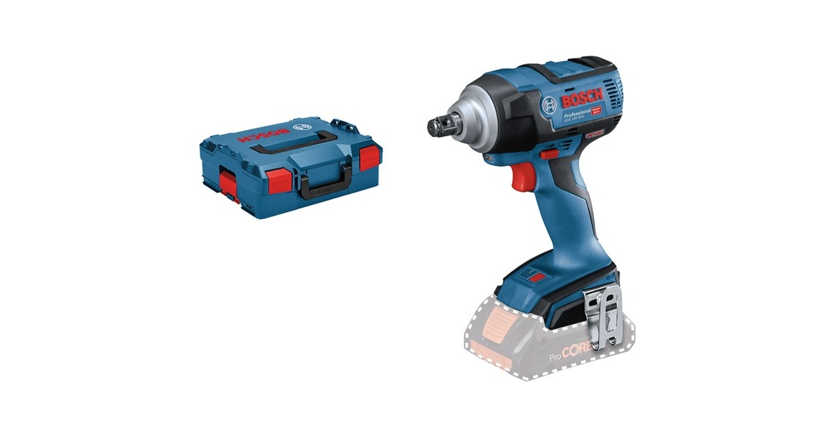 Bosch Akku-Schlagschrauber GDS 18V-300 Professional solo, 18 Volt(blau/schwarz, ohne Akku und Ladegerät, mit Auto Bolt Release (ABR), L-BOXX)