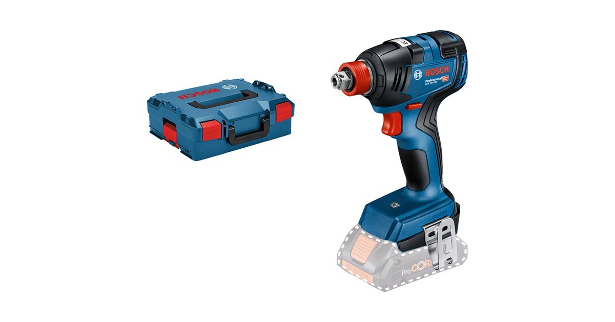 Bosch Akku-Schlagschrauber GDX 18V-200 Professional solo, 18Volt(blau/schwarz, ohne Akku und Ladegerät, L-BOXX)