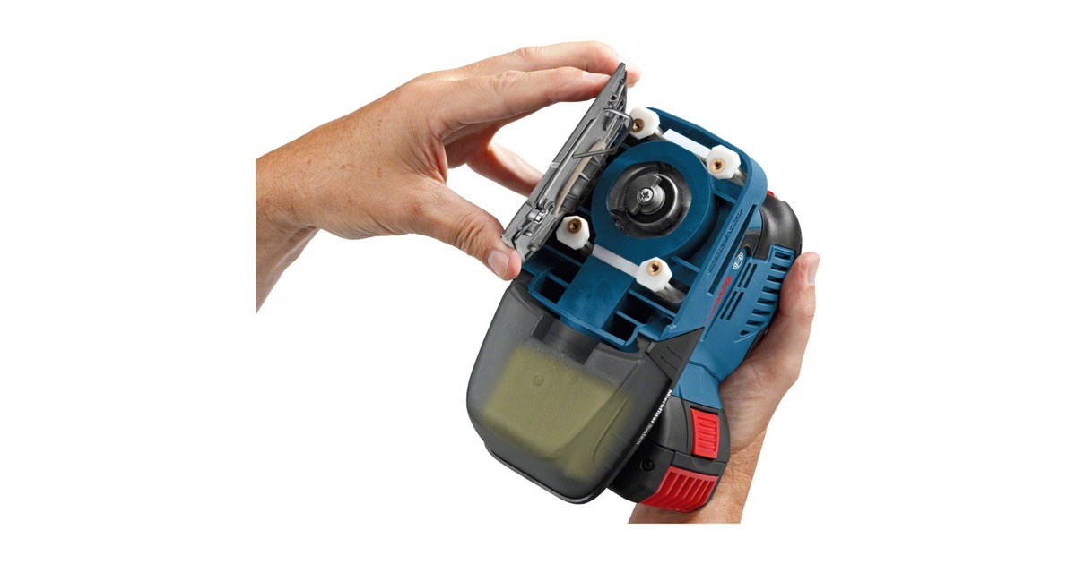 Bosch Akku-Schwingschleifer GSS 18V-10 Professional(blau, ohne Akku und Ladegerät, in L-BOXX)