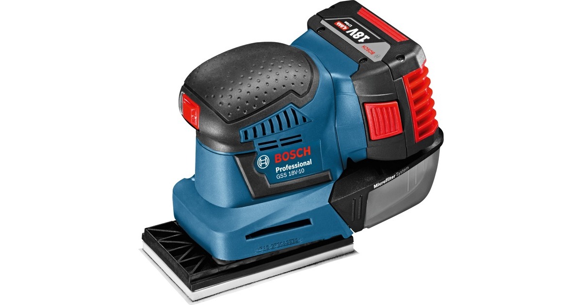 Bosch Akku-Schwingschleifer GSS 18V-10 Professional(blau, 2x Li-Ionen Akku 5,0Ah, in L-BOXX) Bosch Akku-Schwingschleifer GSS 18V-10 Professional(blau, 2x Li-Ionen Akku 5,0Ah, in L-BOXX)