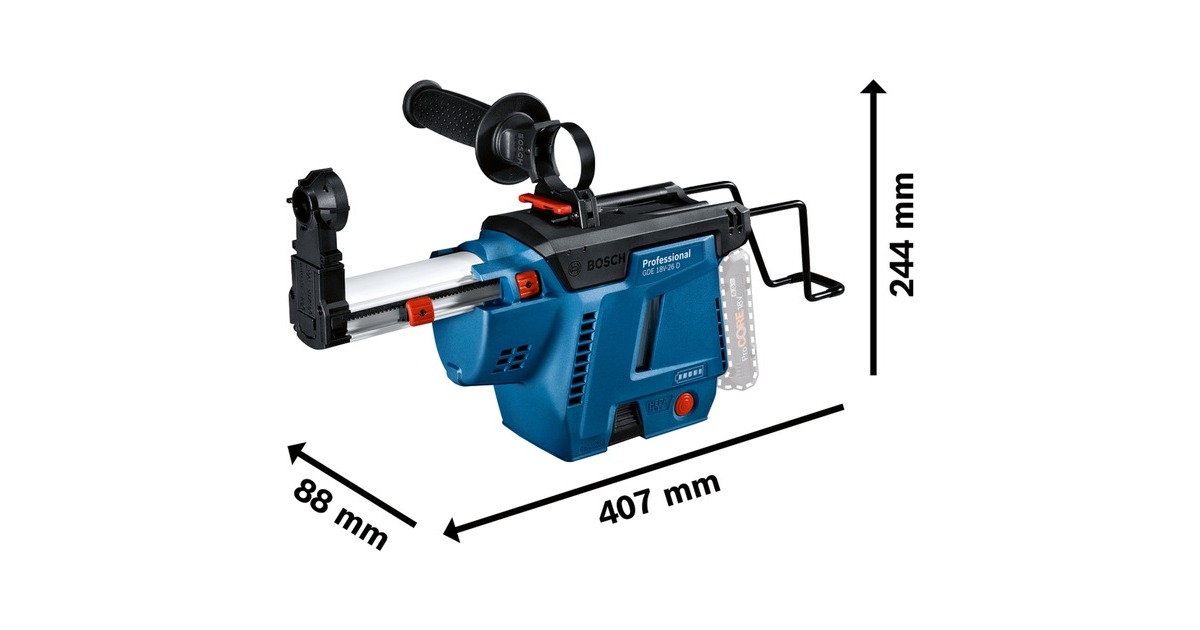 Bosch Akku-Staubabsaugung GDE 18V-26 D Professional, Aufsatz(blau, ohne Akku und Ladegerät)