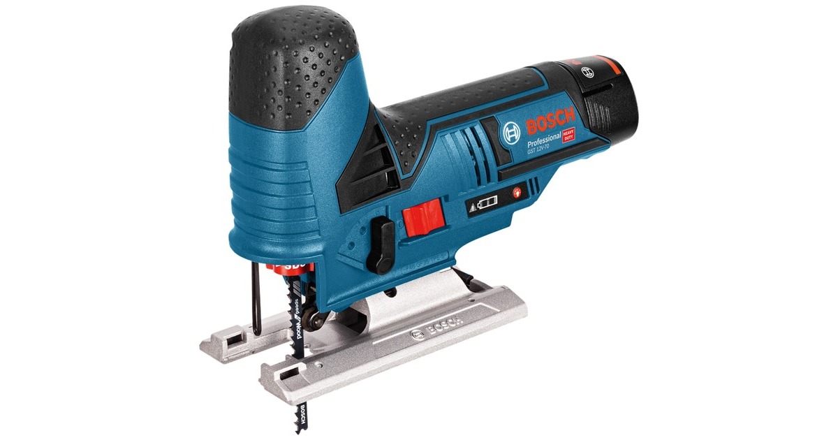 Bosch Akku-Stichsäge GST 12V-70 Professional, 12 Volt(blau/schwarz, 2x Li-Ionen Akku 3,0Ah, in L-BOXX)