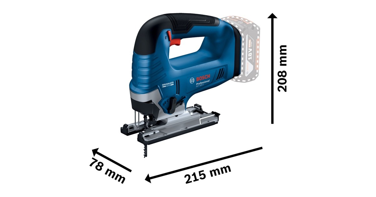 Bosch Akku-Stichsäge GST 18V-125 B Professional solo, 18Volt(blau/schwarz, ohne Akku und Ladegerät)