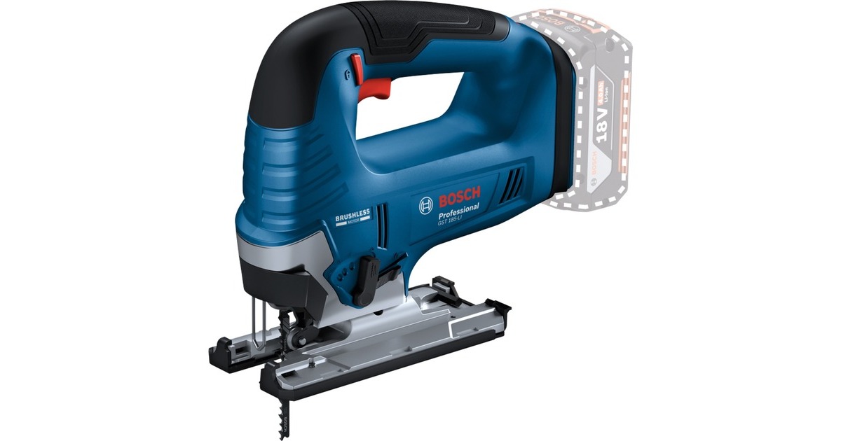 Bosch Akku-Stichsäge GST 18V-125 B Professional solo, 18Volt(blau/schwarz, ohne Akku und Ladegerät, in L-BOXX)
