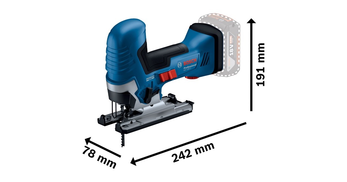 Bosch Akku-Stichsäge GST 18V-125 S Professional solo(blau/schwarz, ohne Akku und Ladegerät)