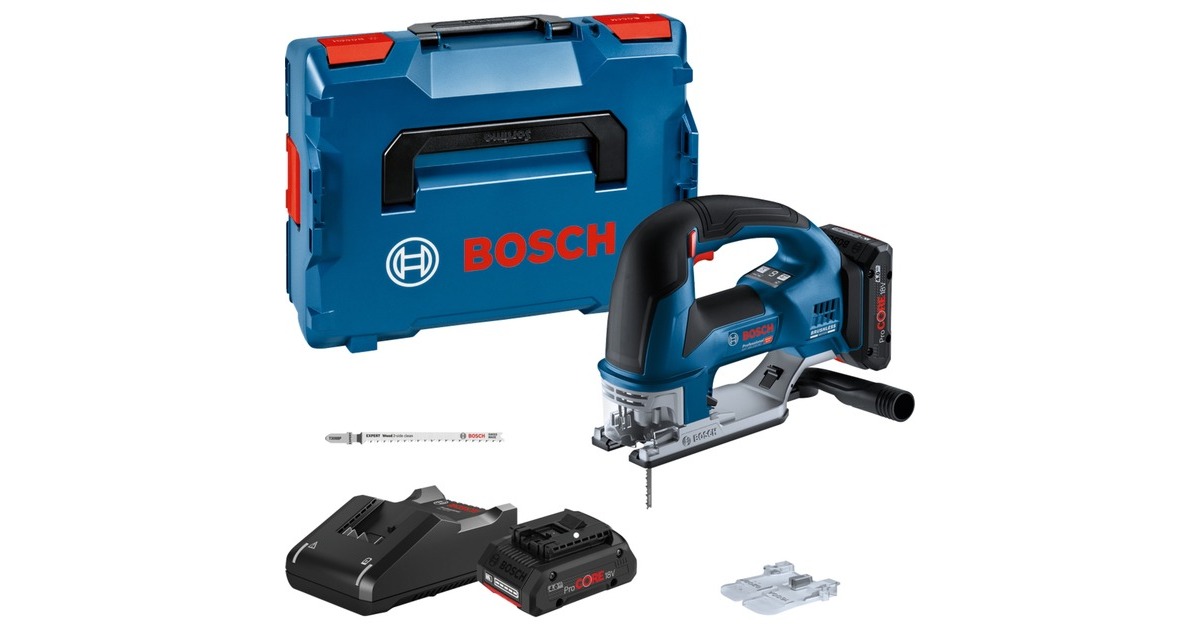Bosch Akku-Stichsäge GST 18V-155 BC Professional, 18Volt(blau/schwarz, 2x Akku ProCORE18V 4,0Ah, in L-BOXX) Bosch Akku-Stichsäge GST 18V-155 BC Professional, 18Volt(blau/schwarz, 2x Akku ProCORE18V 4,0Ah, in L-BOXX)