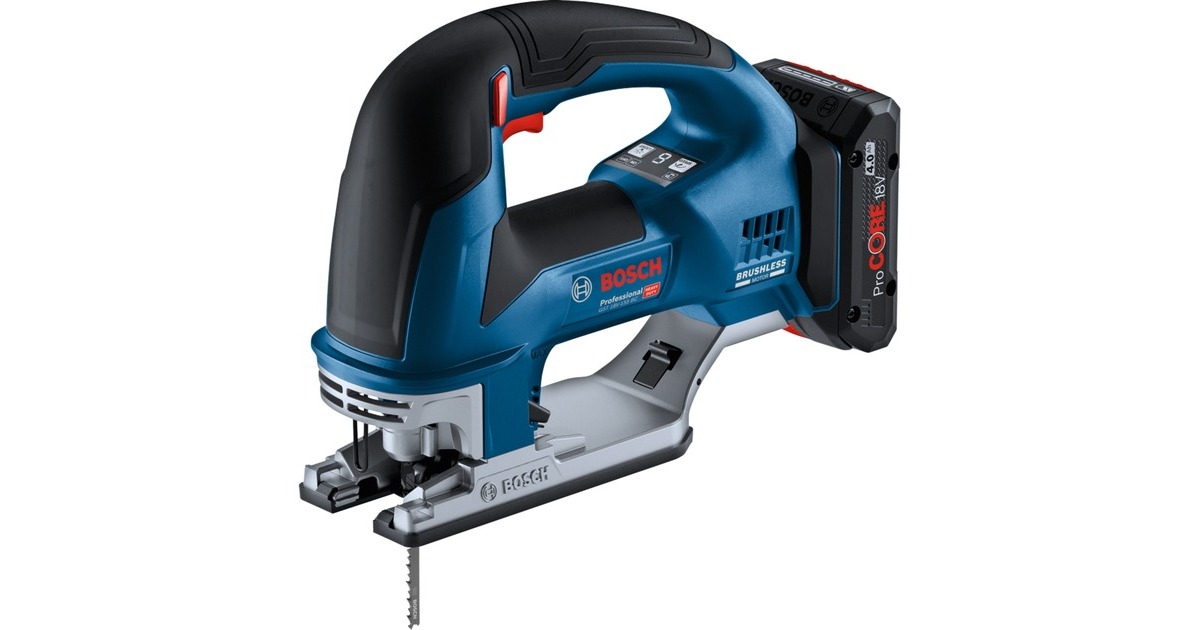 Bosch Akku-Stichsäge GST 18V-155 BC Professional, 18Volt(blau/schwarz, 2x Akku ProCORE18V 4,0Ah, in L-BOXX)