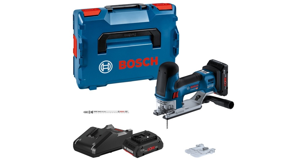 Bosch Akku-Stichsäge GST 18V-155 SC Professional, 18Volt(blau/schwarz, 2x Akku ProCORE18V 4,0Ah, in L-BOXX) Bosch Akku-Stichsäge GST 18V-155 SC Professional, 18Volt(blau/schwarz, 2x Akku ProCORE18V 4,0Ah, in L-BOXX)