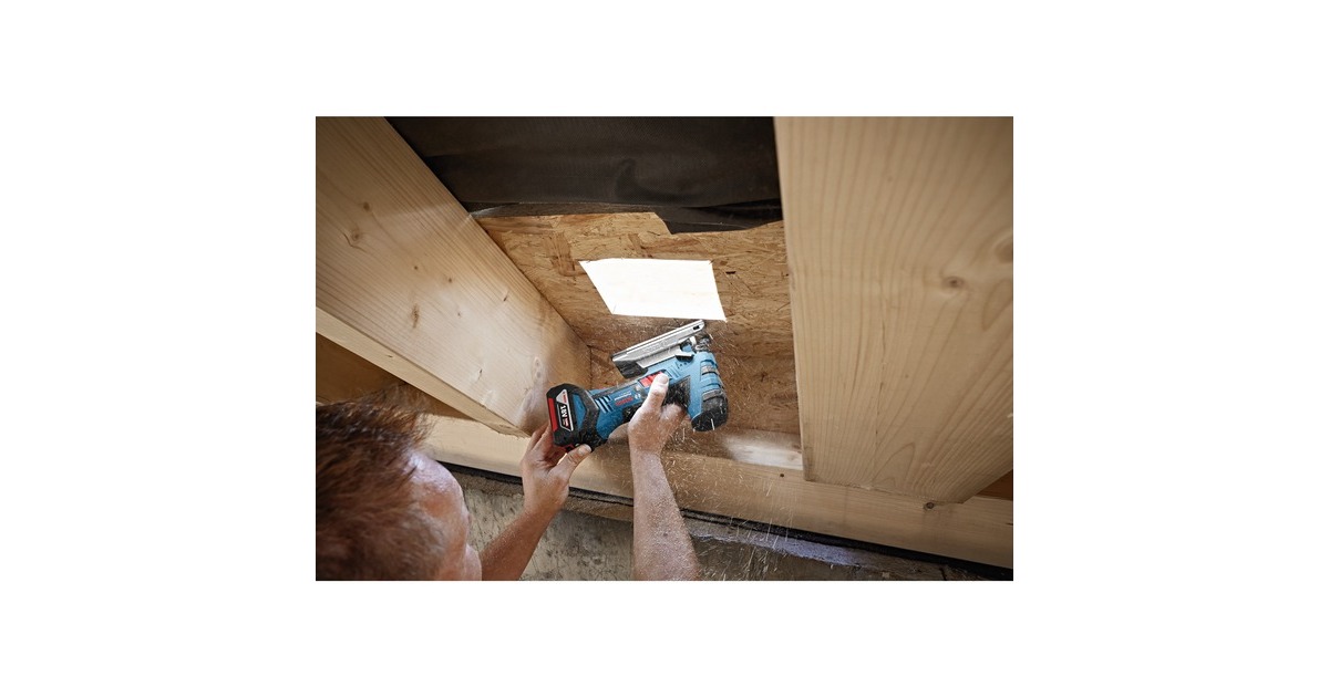 Bosch Akku-Stichsäge GST 18V-Li B Professional, 18 Volt(blau/schwarz, 2x Li-Ionen Akku 4,0Ah, in L-BOXX)