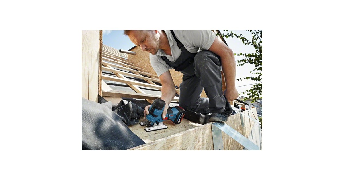 Bosch Akku-Stichsäge GST 18V-Li S Professional solo(blau, ohne Akku und Ladegerät, in L-BOXX 136)