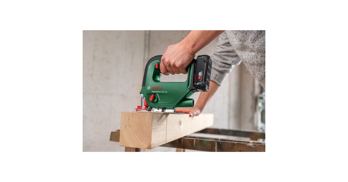 Bosch Akku-Stichsäge UniversalSaw 18V-100(grün/schwarz, ohne Akku und Ladegerät, POWER FOR ALL ALLIANCE)