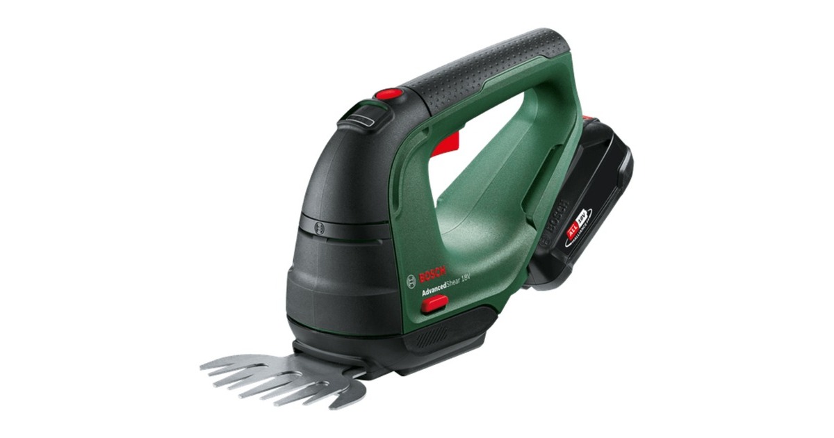 Bosch Akku-Strauch und Grasschere Advancedshear 18-10(grün/schwarz, Li-Ionen Akku 2,0Ah, POWER FOR ALL ALLIANCE)