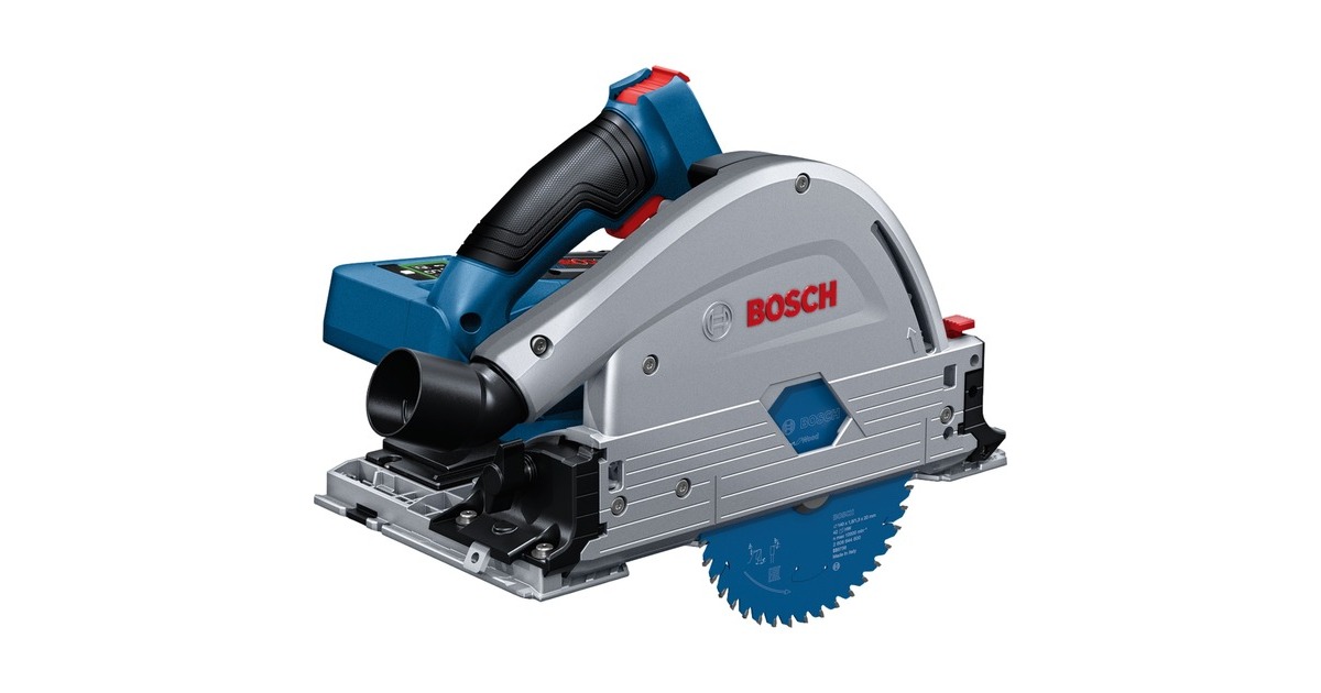 Bosch Akku-Tauchsäge BITURBO GKT 18V-52 GC Professional, Handkreissäge(blau/schwarz, 2x Akku ProCORE18V 5,5Ah, Führungsschiene, L-BOXX)