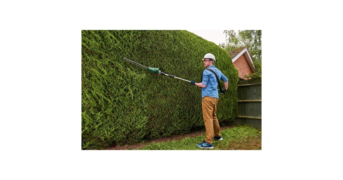 Bosch Akku-Teleskop-Heckenschere UniversalHedgePole 18, 18Volt(grün/schwarz, Li-Ionen Akku 2,0Ah, POWER FOR ALL ALLIANCE)