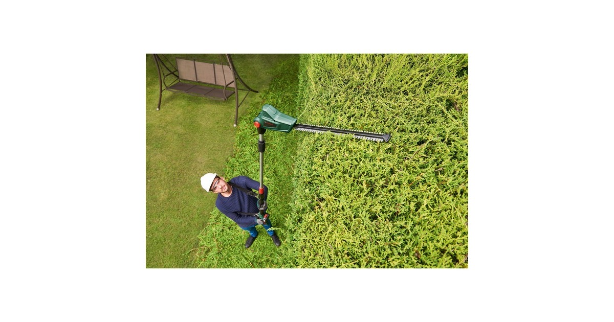 Bosch Akku-Teleskop-Heckenschere UniversalHedgePole 18, 18Volt(grün/schwarz, Li-Ionen Akku 2,0Ah, POWER FOR ALL ALLIANCE)