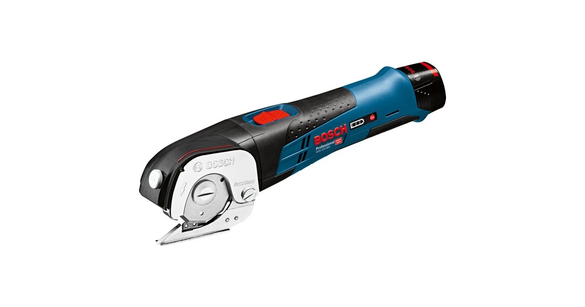 Bosch Akku-Universalschere GUS 12V-300 Professional, 12 Volt, Elektroschere(blau/schwarz, 2x Li-Ionen Akku 2,0Ah, in L-BOXX)