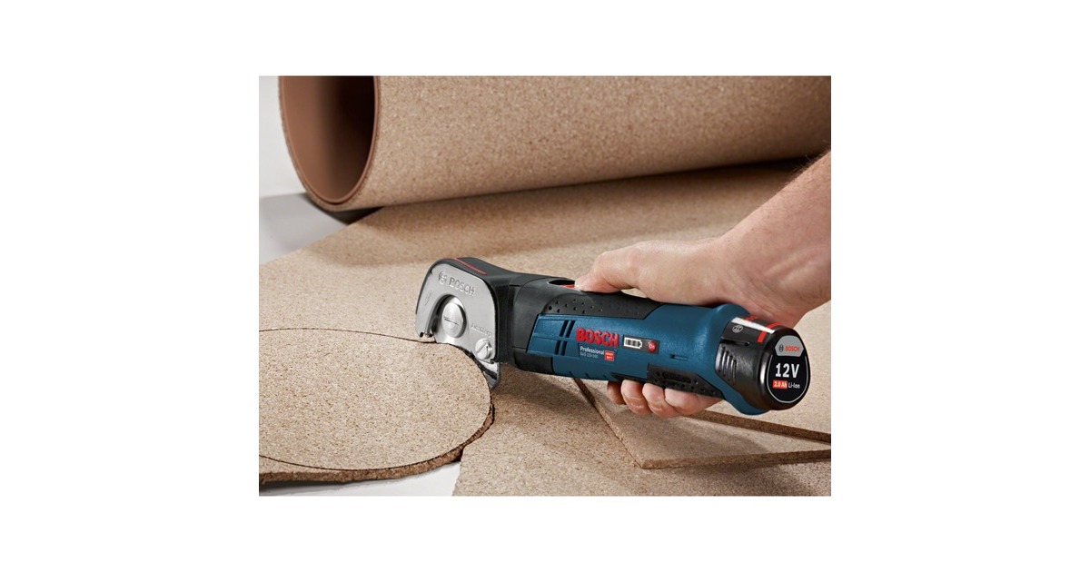 Bosch Akku-Universalschere GUS 12V-300 Professional, Elektroschere(blau, ohne Akku und Ladegerät, L-BOXX)