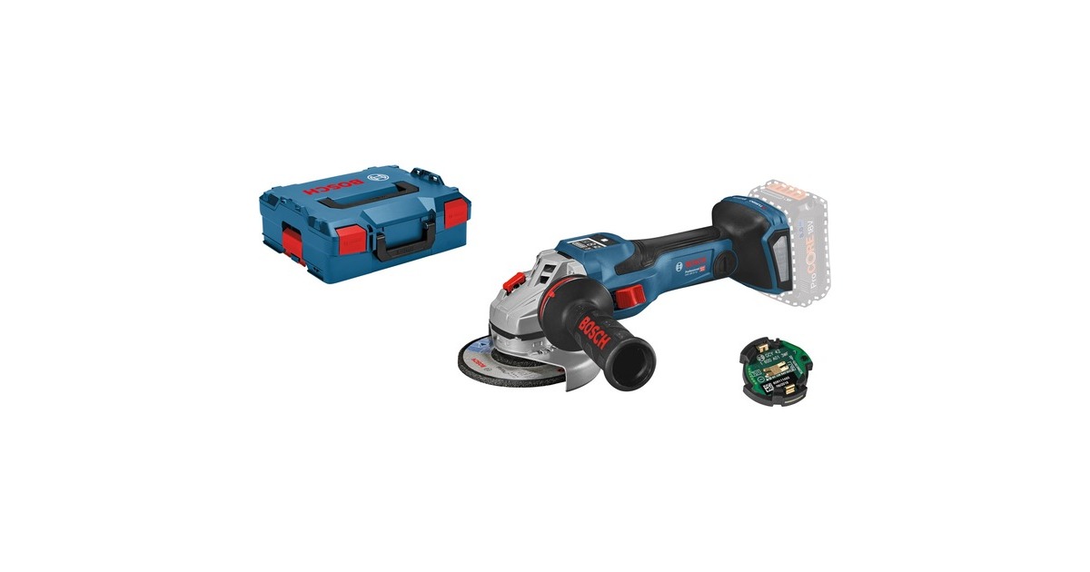 Bosch Akku-Winkelschleifer BITURBO GWS 18V-15 SC Professional solo(blau/schwarz, ohne Akku und Ladegerät, Bluetooth Modul, in L-BOXX)