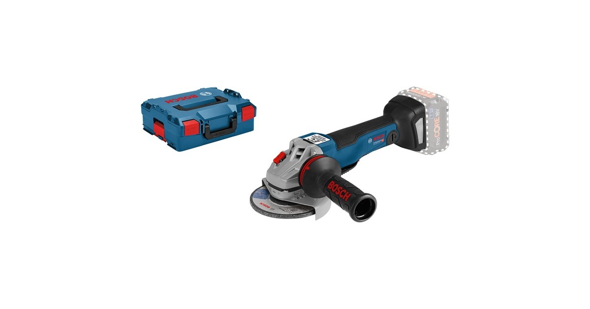 Bosch Akku-Winkelschleifer GWS 18V-10 PC Professional solo, 18Volt(blau/schwarz, ohne Akku und Ladegerät, in L-BOXX)