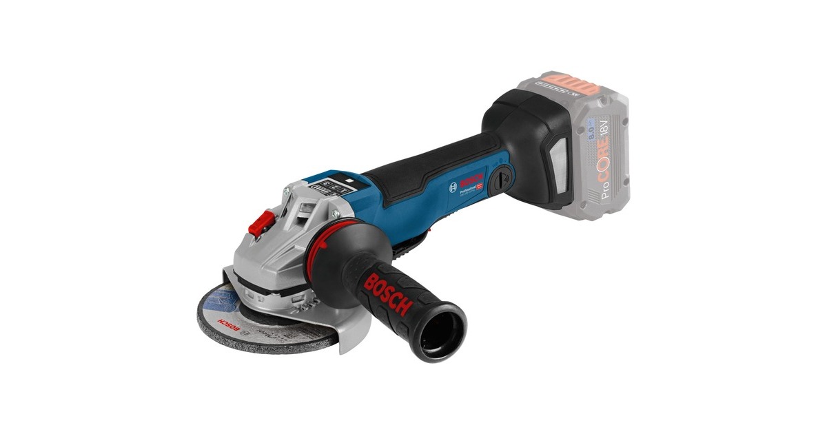Bosch Akku-Winkelschleifer GWS 18V-10 PSC Professional solo, 18Volt(blau/schwarz, ohne Akku und Ladegerät, Bluetooth Modul, in L-BOXX)