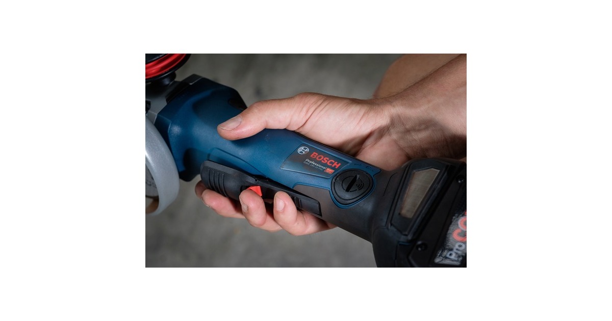 Bosch Akku-Winkelschleifer GWS 18V-10 PSC Professional solo, 18Volt(blau/schwarz, ohne Akku und Ladegerät, Bluetooth Modul, in L-BOXX)