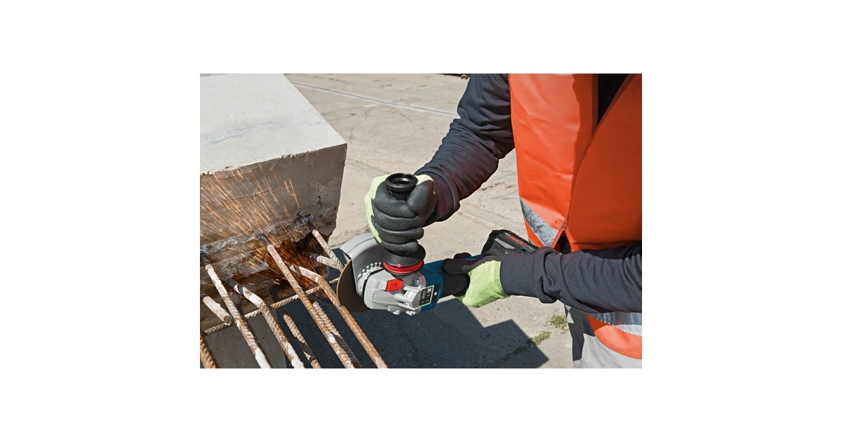 Bosch Akku-Winkelschleifer GWS 18V-10 PSC Professional solo, 18Volt(blau/schwarz, ohne Akku und Ladegerät, Bluetooth Modul, in L-BOXX)