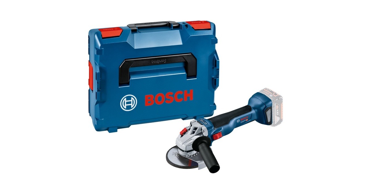 Bosch Akku-Winkelschleifer GWS 18V-10 Professional solo, 18Volt, 125mm(blau/schwarz, ohne Akku und Ladegerät, in L-BOXX)