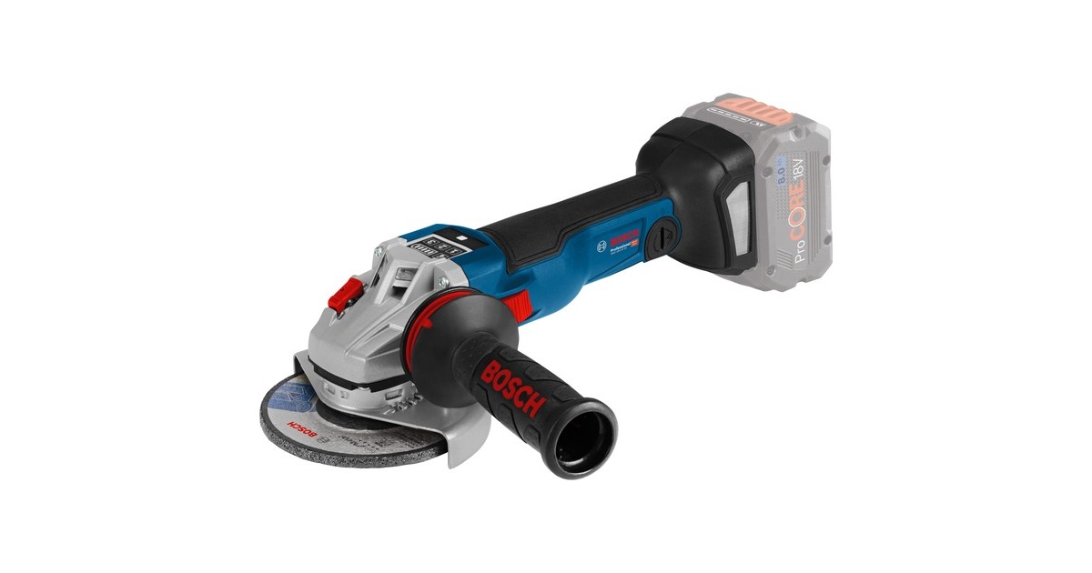 Bosch Akku-Winkelschleifer GWS 18V-10 SC Professional(blau/schwarz, ohne Akku und Ladegerät, Bluetooth Modul, in L-BOXX)