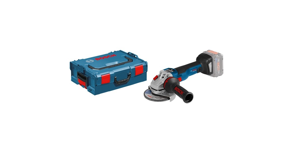 Bosch Akku-Winkelschleifer GWS 18V-10 SC Professional(blau/schwarz, ohne Akku und Ladegerät, in L-BOXX)