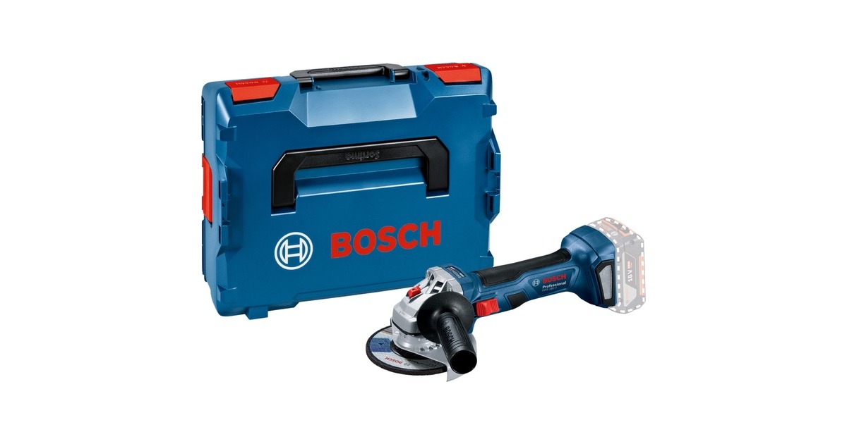 Bosch Akku-Winkelschleifer GWS 18V-7 Professional solo(blau/schwarz, ohne Akku und Ladegerät, L-BOXX)
