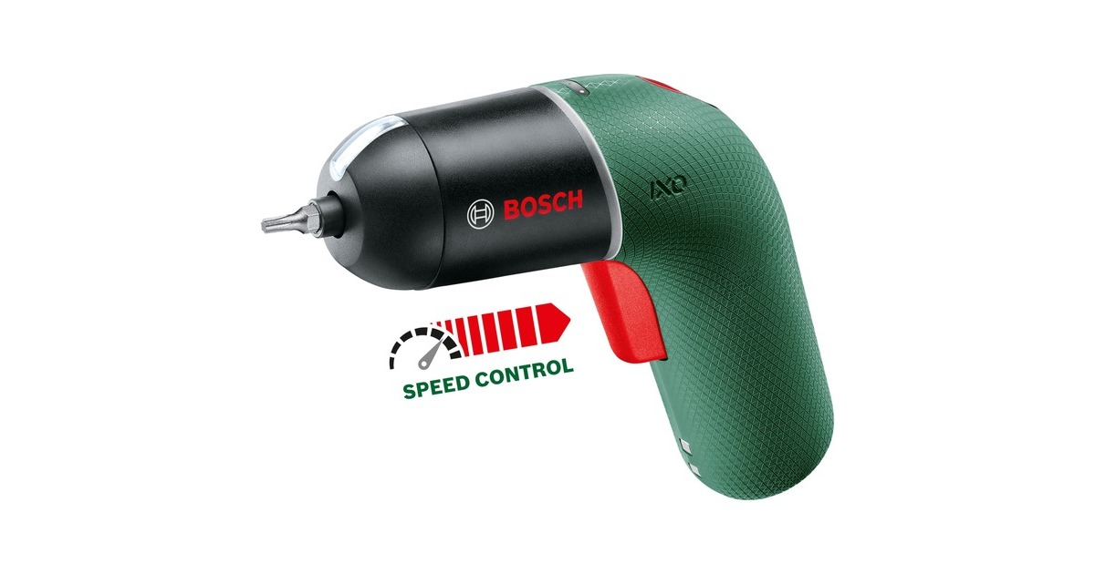 Bosch Akkuschrauber IXO 6 Classic, mit 10-teiligem Bit-Set(grün/schwarz, Li-Ionen Akku 3,6Volt 1,5Ah)