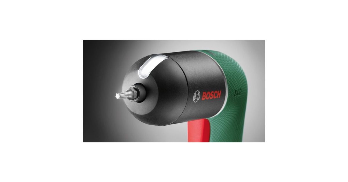 Bosch Akkuschrauber IXO 6 Classic, mit Winkel- und Exzenteraufsatz(grün/schwarz, Li-Ionen Akku 3,6Volt 1,5Ah)