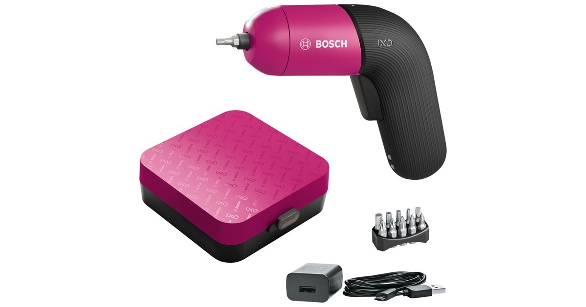 Bosch Akkuschrauber IXO 6 Colour Edition Pink(rosa/schwarz, Li-Ionen Akku 1,5Ah)