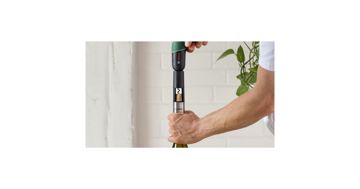 Bosch Akkuschrauber IXO 6, Vino-Set mit Korkenzieher(grün/schwarz, Li-Ionen Akku 3,6Volt 1,5Ah)