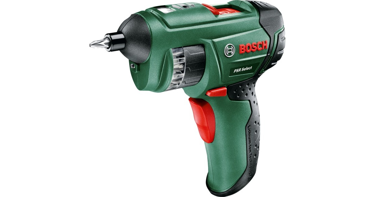 Bosch Akkuschrauber PSR Select 3,6Volt(grün/schwarz, Li-Ion-Akku 1,5Ah, im Koffer)