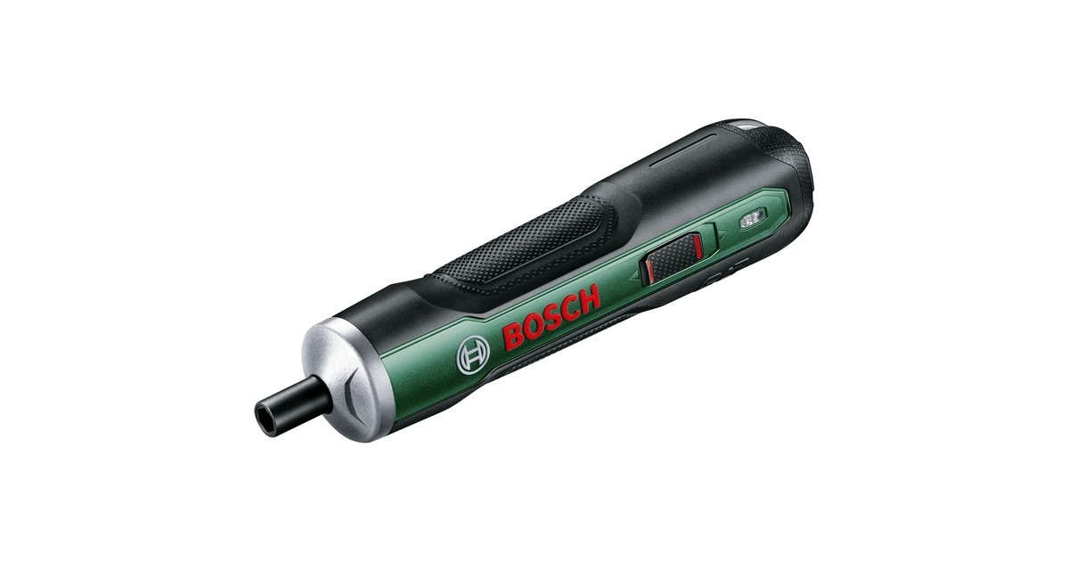 Bosch Akkuschrauber PushDrive 3,6Volt(grün, mit 32-teiligem Schrauberbit-Set)