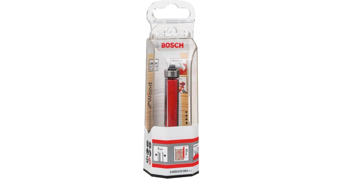 Bosch Bündigfräser Expert for Wood Laminate, Ø 12,7mm(Schaft Ø 8mm, zweischneidig, Anlaufkugellager unten)